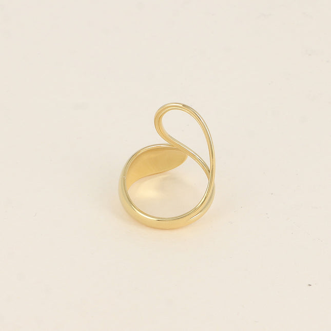 Bague ouverte - 2 formes lisses dont une ajourée