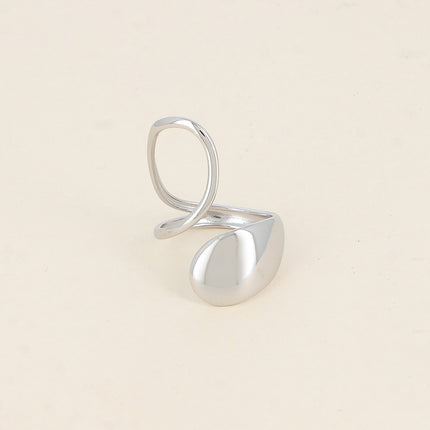 Bague ouverte - 2 formes lisses dont une ajourée