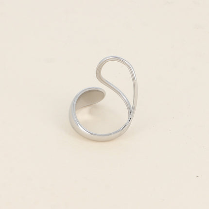Bague ouverte - 2 formes lisses dont une ajourée
