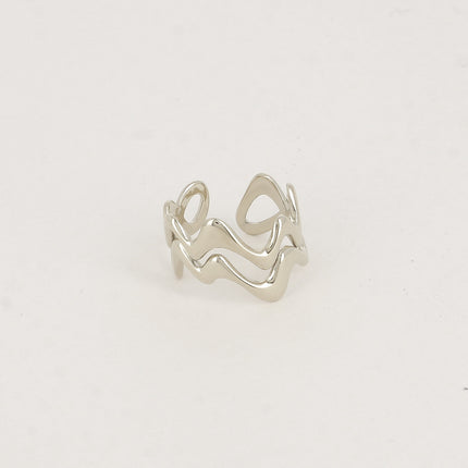 Bague - 2 lignes ondulées