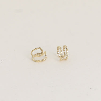 Earcuffs - deux anneaux effet milgrain