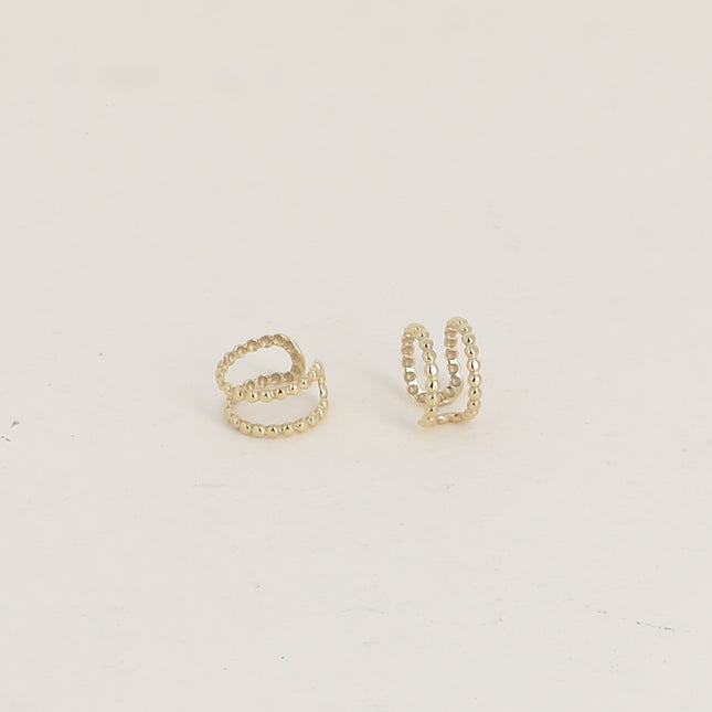 Earcuffs - deux anneaux effet milgrain