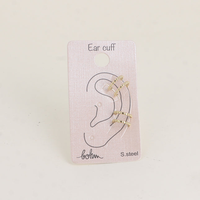 Earcuffs - deux anneaux effet milgrain