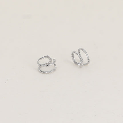 Earcuffs - deux anneaux effet milgrain