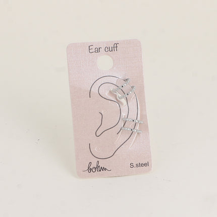 Earcuffs - deux anneaux effet milgrain