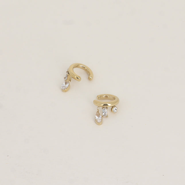 Earcuffs - anneau de 3 cristaux