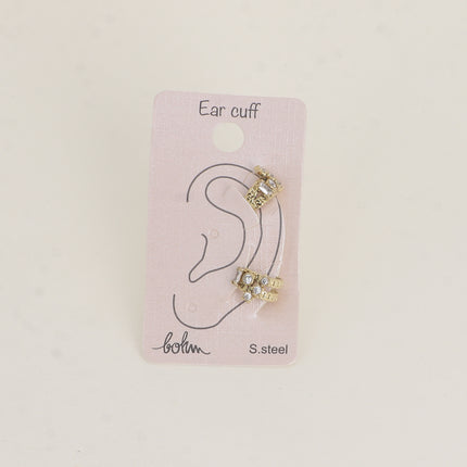 Earcuffs - anneau effet maille et 5 cristaux