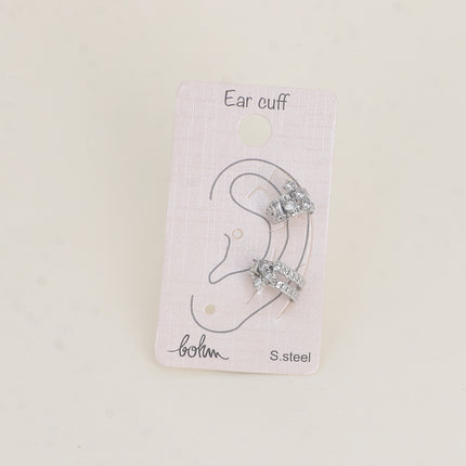 Earcuffs - anneau effet maille et 5 cristaux