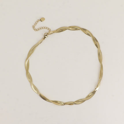 Bracelet 2 tours - mailles miroir tressées