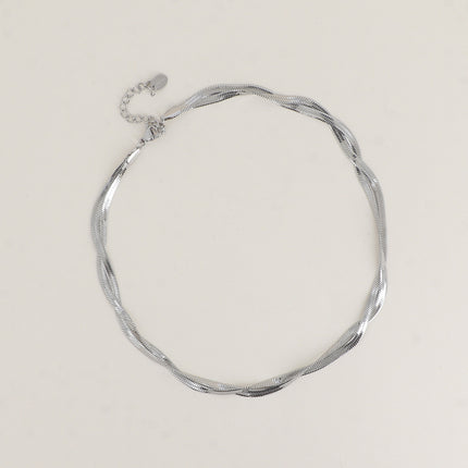 Bracelet 2 tours - mailles miroir tressées