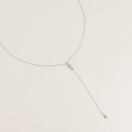 Collier Y - 3 cristaux en amande