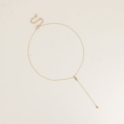 Collier Y - 3 cristaux en amande