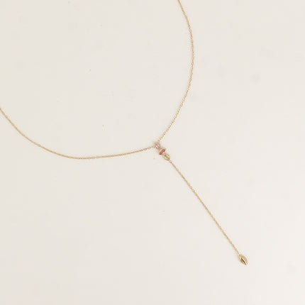 Collier Y - 3 cristaux en amande