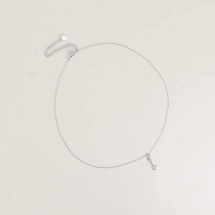 Collier - 3 oxydes de zirconium goutte, rond et losange