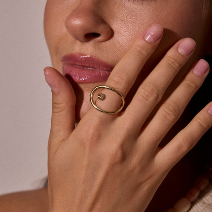 Ring - openwork design embellished with Swarovski® crystals