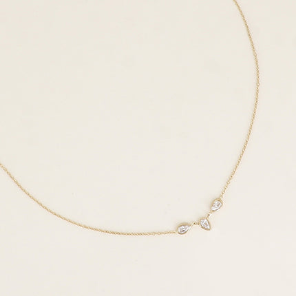 Collier - 3 gouttes en oxyde de zirconium