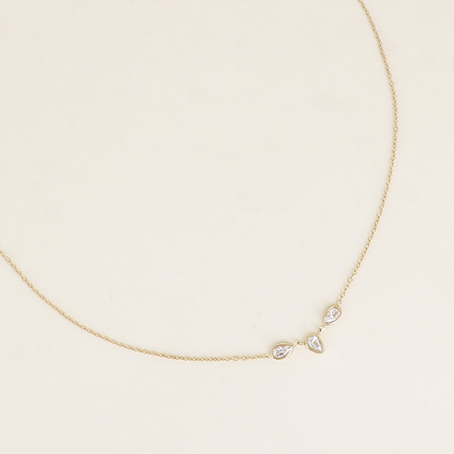 Collier - 3 gouttes en oxyde de zirconium