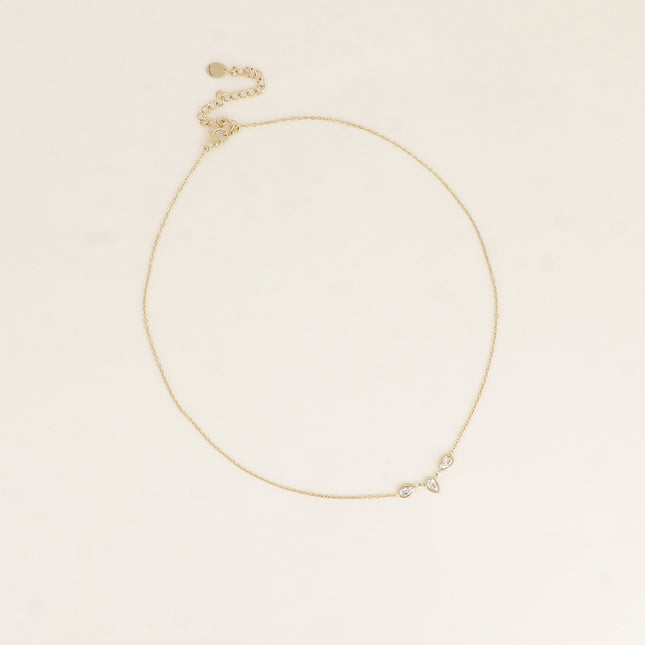 Collier - 3 gouttes en oxyde de zirconium