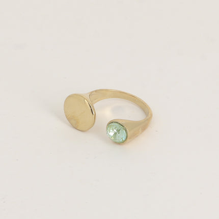 Bague ouverte - ornée de cristaux de Swarovski® SS29 et motif rond
