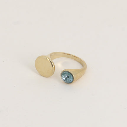 Bague ouverte - ornée de cristaux de Swarovski® SS29 et motif rond