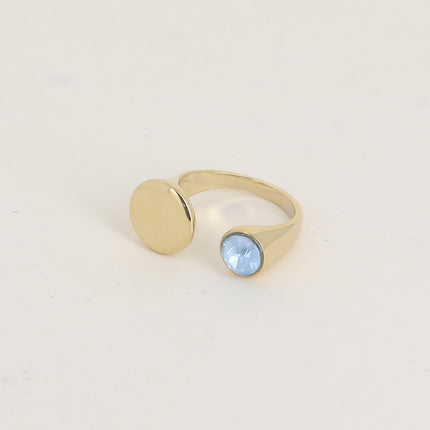 Bague ouverte - ornée de cristaux de Swarovski® SS29 et motif rond