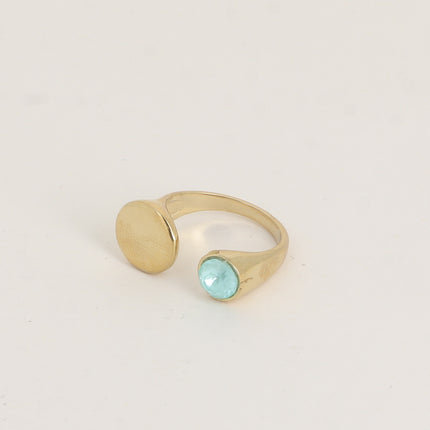Bague ouverte - ornée de cristaux de Swarovski® SS29 et motif rond