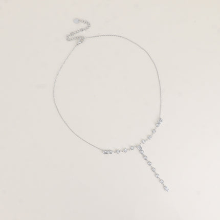 Collier Y - cristaux (rectangles, ronds et ovale)
