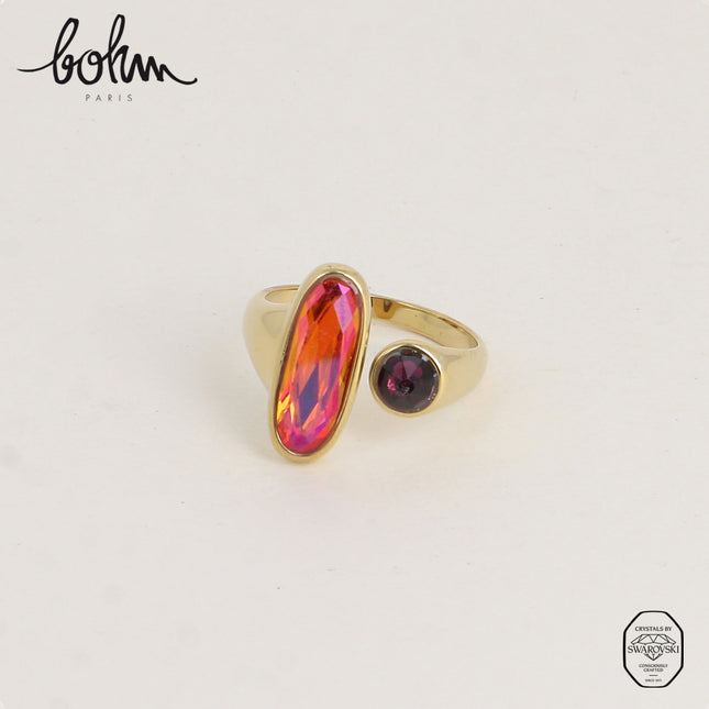 Bague ouverte - ornée de cristaux de Swarovski® tige et PP10