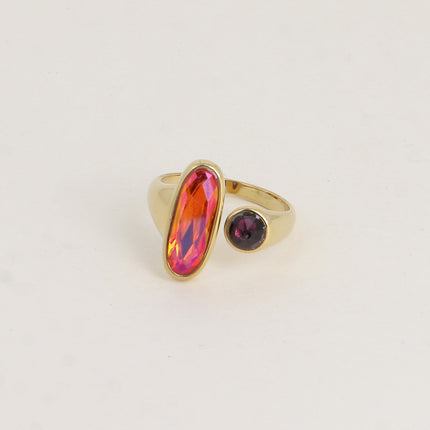 Bague ouverte - ornée de cristaux de Swarovski® tige et PP10