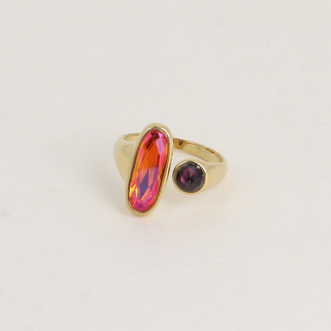 Bague ouverte - ornée de cristaux de Swarovski® tige et PP10