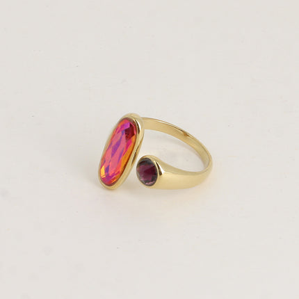 Bague ouverte - ornée de cristaux de Swarovski® tige et PP10