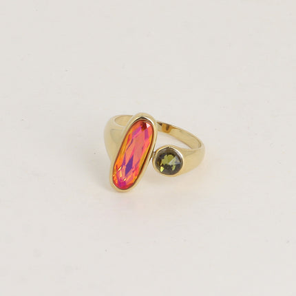 Bague ouverte - ornée de cristaux de Swarovski® tige et PP10