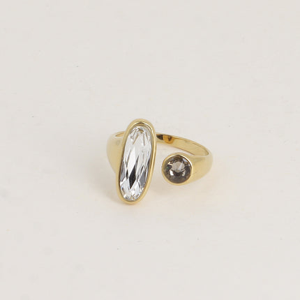 Bague ouverte - ornée de cristaux de Swarovski® tige et PP10