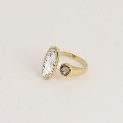 Bague ouverte - ornée de cristaux de Swarovski® tige et PP10
