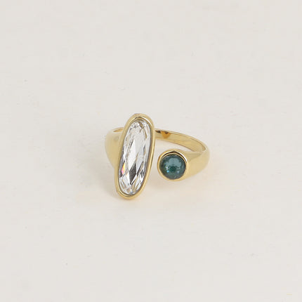 Bague ouverte - ornée de cristaux de Swarovski® tige et PP10