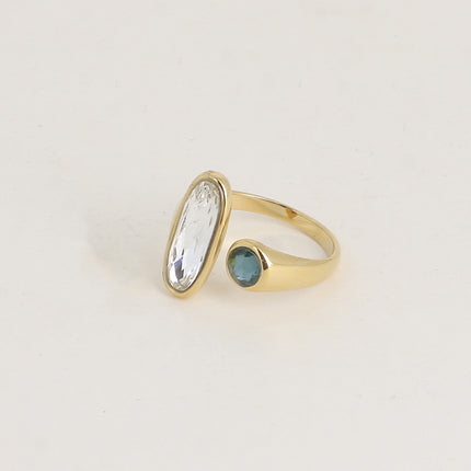 Bague ouverte - ornée de cristaux de Swarovski® tige et PP10