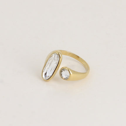 Bague ouverte - ornée de cristaux de Swarovski® tige et PP10