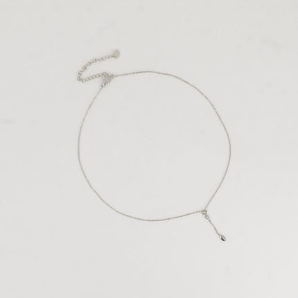 Collier Y - formes losange, rond et ovale et oxydes de zirconium