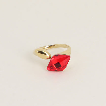 Bague ouverte - ornée de cristaux de Swarovski® losange et motif navette