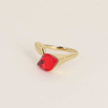 Bague ouverte - ornée de cristaux de Swarovski® losange et motif navette