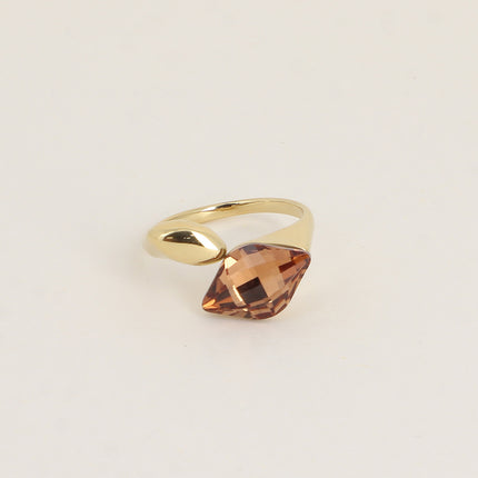 Bague ouverte - ornée de cristaux de Swarovski® losange et motif navette