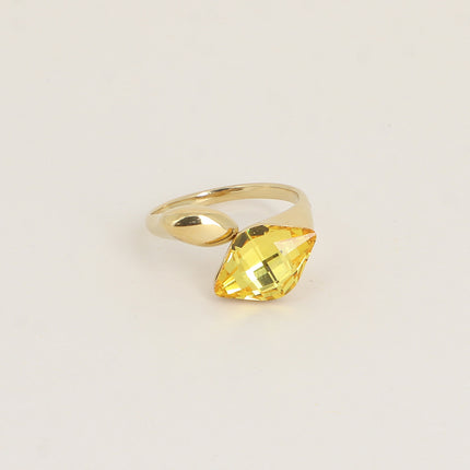 Bague ouverte - ornée de cristaux de Swarovski® losange et motif navette