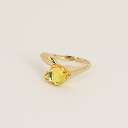 Bague ouverte - ornée de cristaux de Swarovski® losange et motif navette