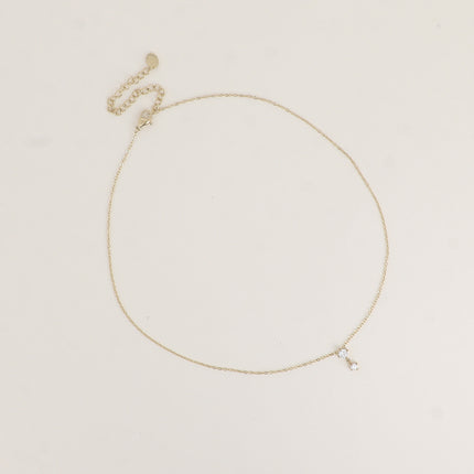 Collier - pendentif 2 cristaux ronds