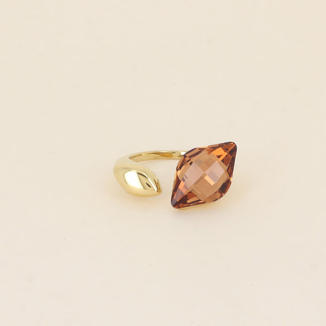 Bague ouverte - ornée de cristaux de Swarovski® grand losange