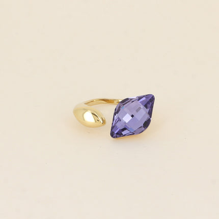 Bague ouverte - ornée de cristaux de Swarovski® grand losange