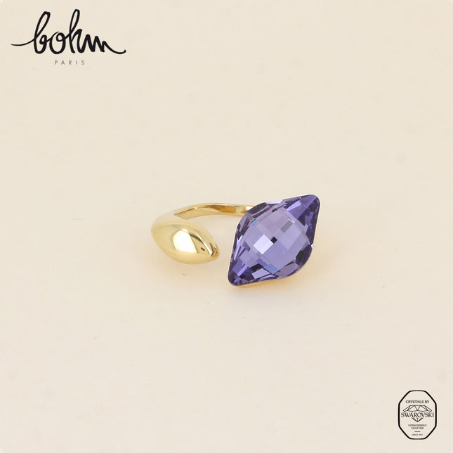 Bague ouverte - ornée de cristaux de Swarovski® grand losange