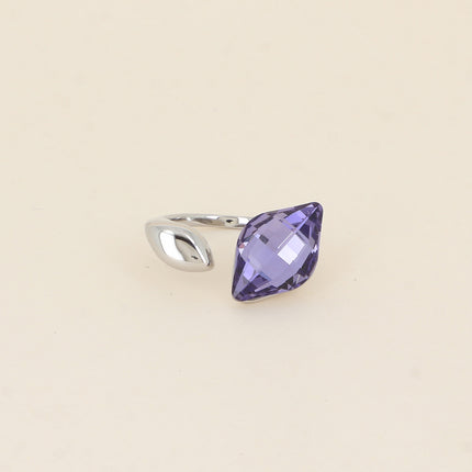 Bague ouverte - ornée de cristaux de Swarovski® grand losange