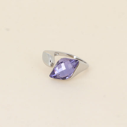 Bague ouverte - ornée de cristaux de Swarovski® grand losange