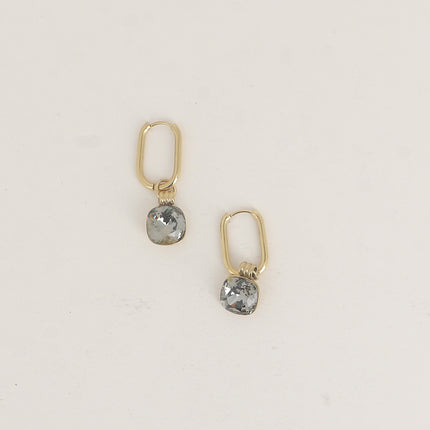 Créoles - ornés de cristaux de Swarovski® 10mm
